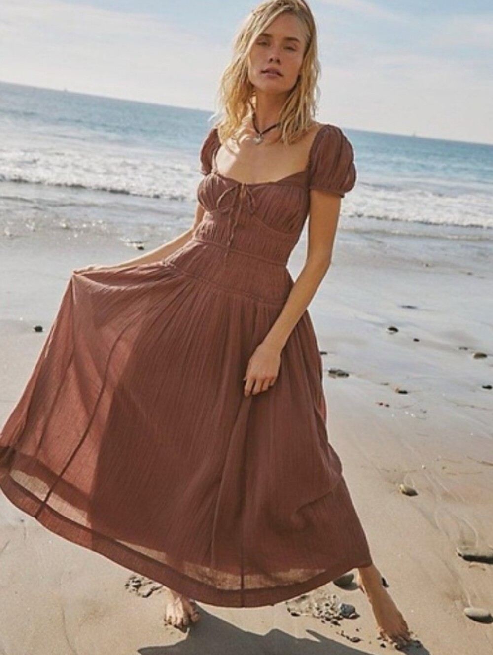 Free People Feeling Bonita Midi Dress M NWT Resort Vaction Festival Beach Boho - Picture 12 of 14